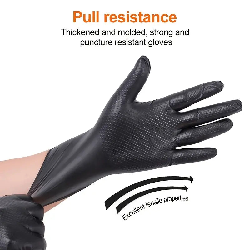 Diamond Pattern Nitrile Gloves
